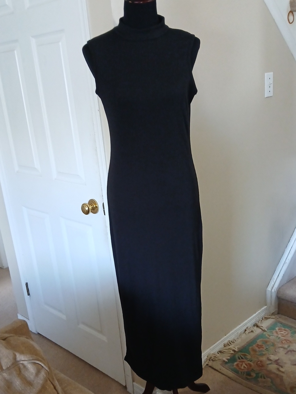 Ardene Black Sleeveless Turtleneck Maxi Dress